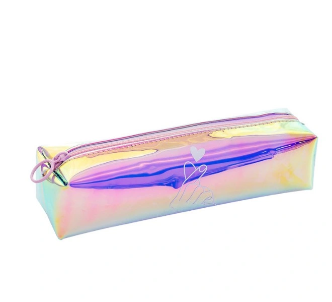 أكياس PU Leather Glitter School Roll Round Pencil Case Pencil