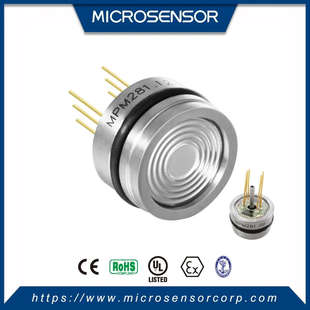 MIcrosensor High Stable OEM Pressure Sensor 19mm Accurate 1000bar Piezoresistive Pressure Sensor SS316L MPM281 for Gas Liquid in Industrial Process