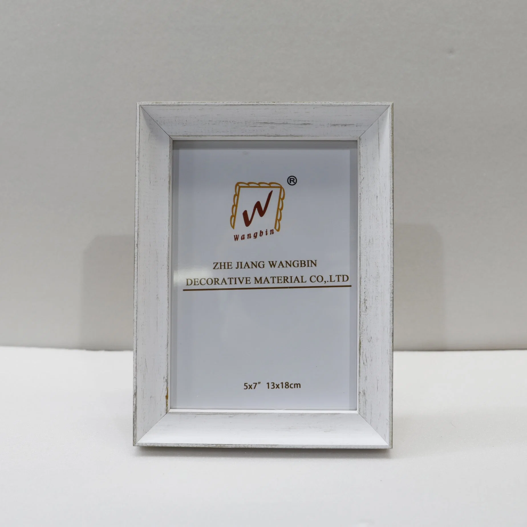 Factory White Solid Wood 5X7" Photo Frames for Vertical or Horizontal Tabletop Display Wall Mount