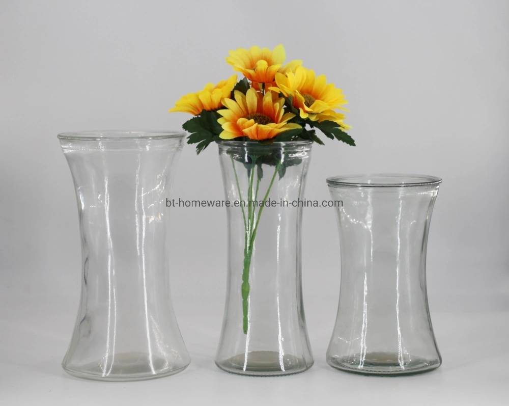 Crystal Glass Fower Vase Modern Glass Vases for Home Office Decor