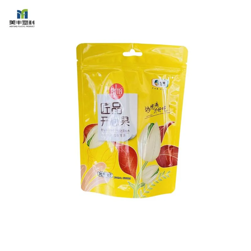 Custom Food Grade Eco Friendly Reusable Zipper Stand up Plastic Roasted Mix Peanut Packing Nuts Packaging Bags Snack Pouch Bag