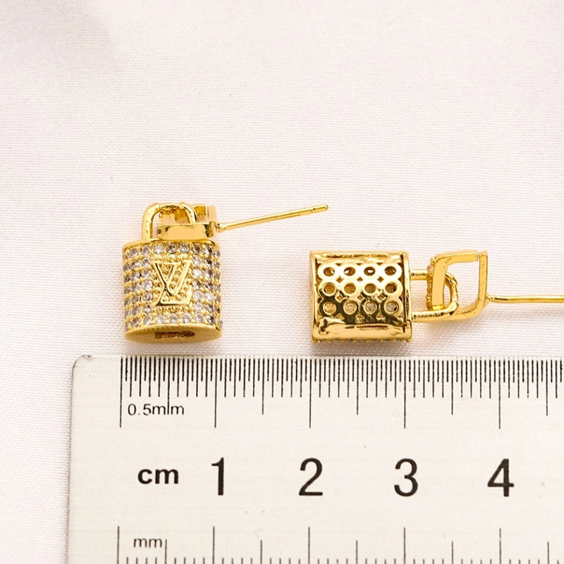 Wholesale/Supplier Jewelry Fashion Replica Designer Lvvs Earring Lock pendant Gold Accessories Jewelry Set Earrings