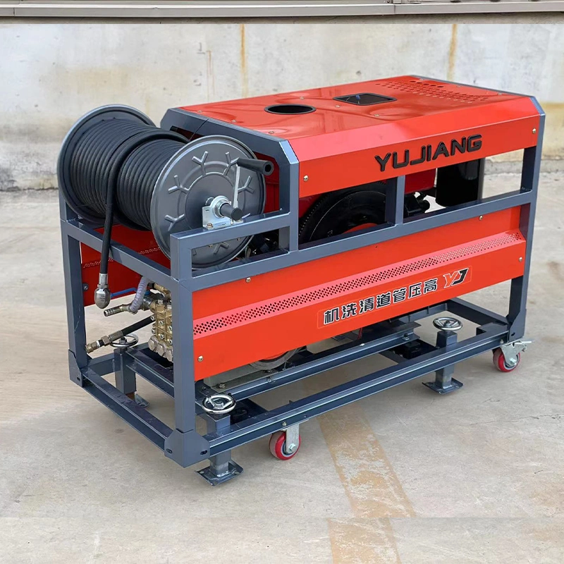 Yujiang 200bar 85L/Min Diesel Engine Driven Industrial Sewer and Drain Jetters