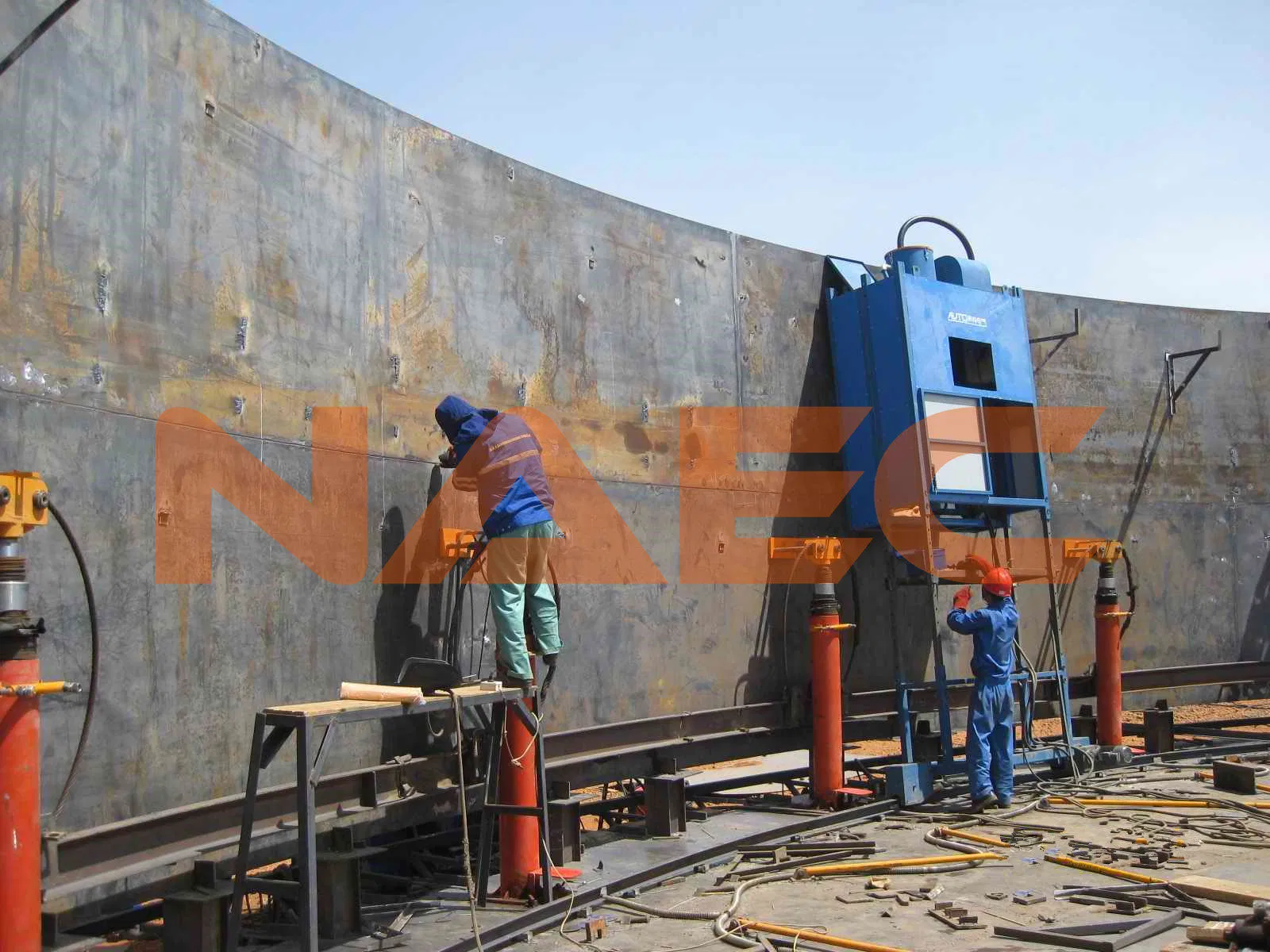 Gases de óleo do tanque de armazenamento de máquina de solda para a construção do tanque (cadeia SEFG/AGW)