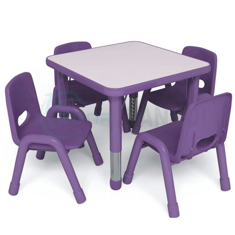 Couleurs personnalisables pour bébé enfants Table et chaise en plastique pour enfants Meubles de jardin d'enfants