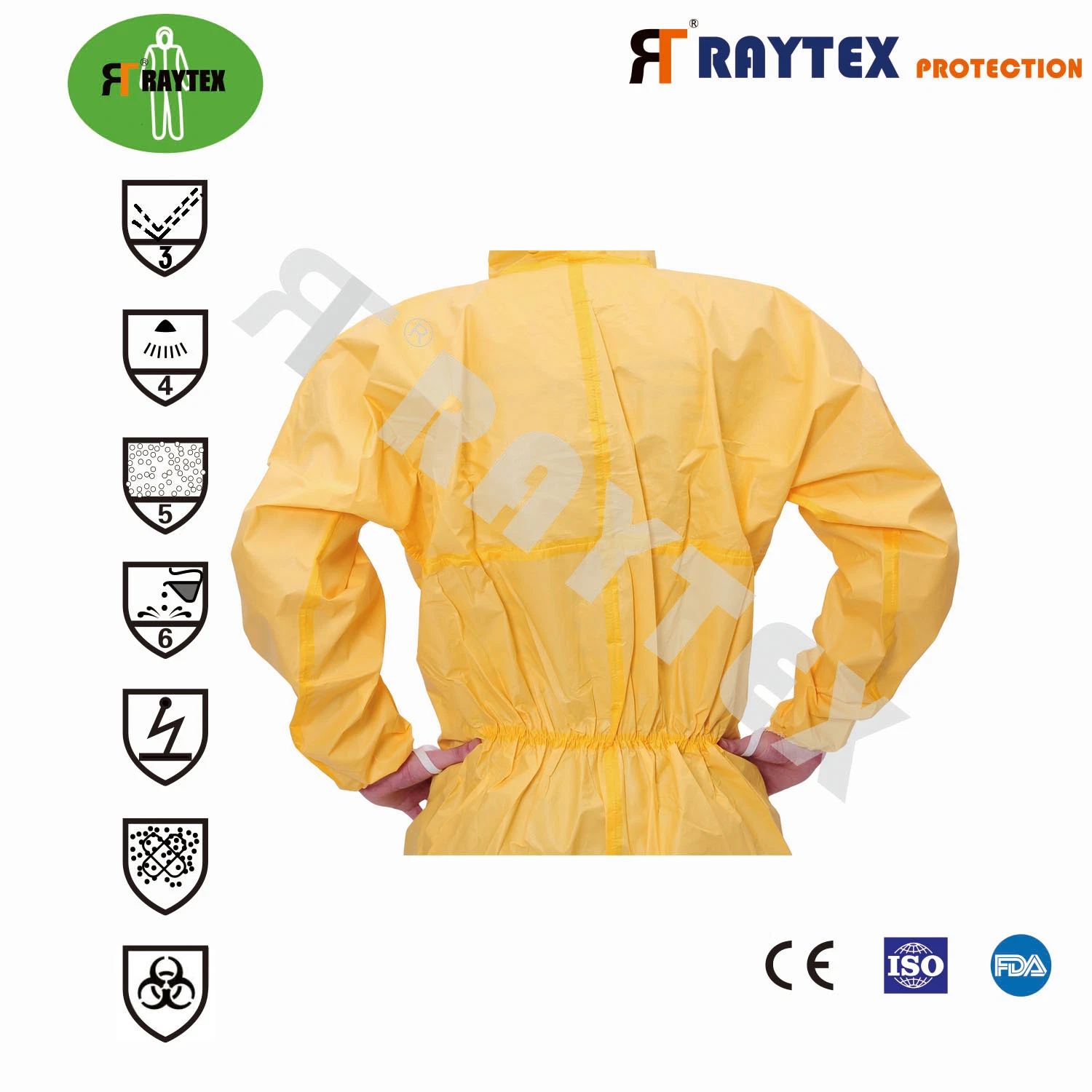 The Most Protective Disposable Surgical/Medical/Waterproof/Working/Safety/Clothing SMS/PE 90g with 2 Zipper and Hood or Boot for Hospital