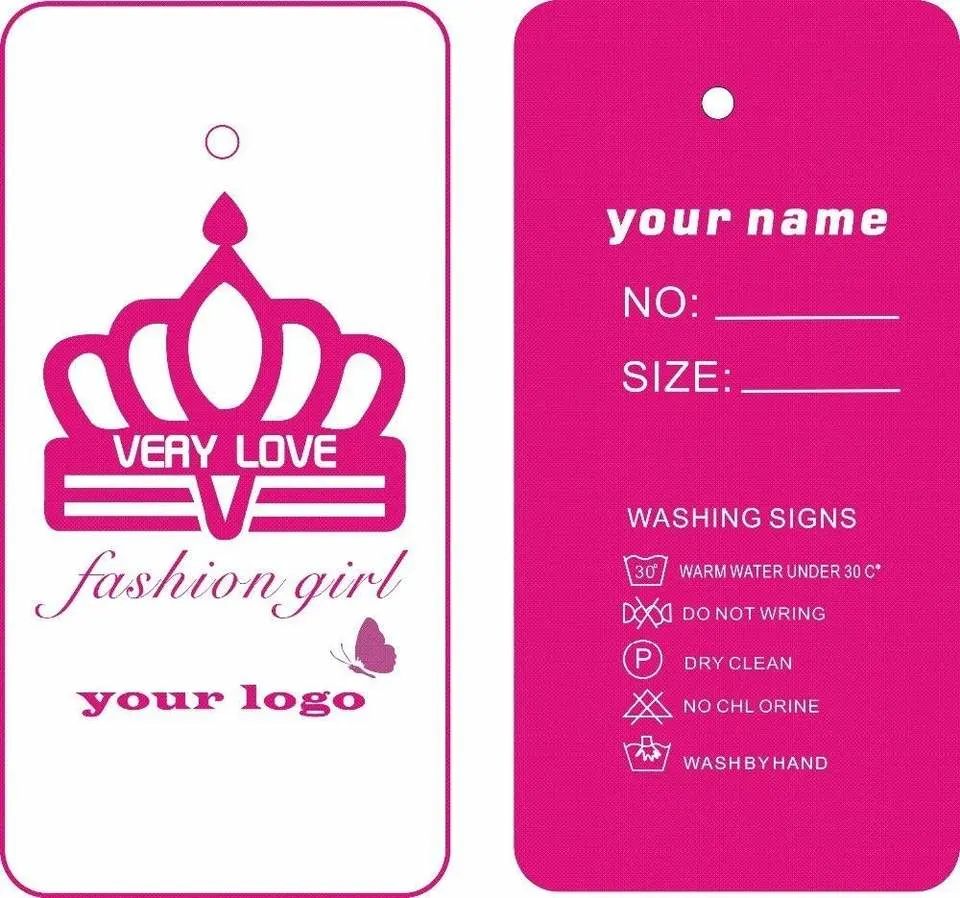 Wholesale/Supplier Custom Logo Print Clothing Hang Tags Price Tags with Your Design