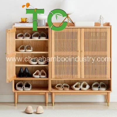 High quality/High cost performance Bamboo Shoe Storage Cabinet, Freestanding Shoe Rack Storage Organizer