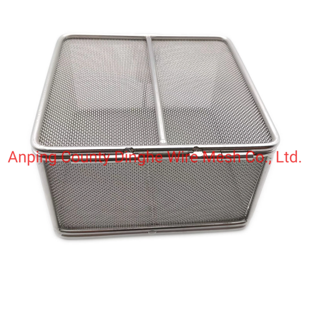 Hospital Cleaning Medical Stainless Steel Metal Grid Mesh Disinfection Basket