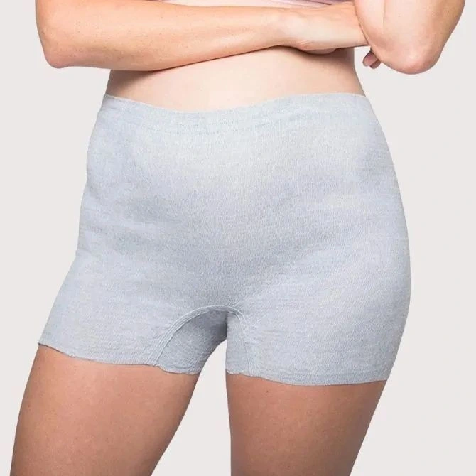 Mens Disposable 100% Cotton Underwear Travel Boxers Briefs Portable Shorts White and Gray