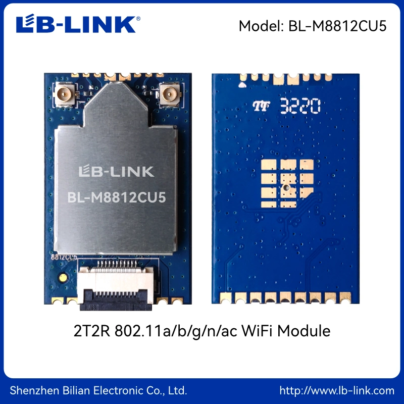 Bl-M8812Lb-Link cu5 CHAINE RF intégré 24dBm Puissance Tx Module sans fil 802AC 867 Mbit/s les connecteurs de l'Ipex