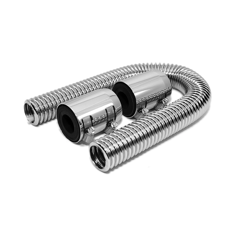 24'' Stainless Steel Radiator Flex with Caps Clamp Hose Kit