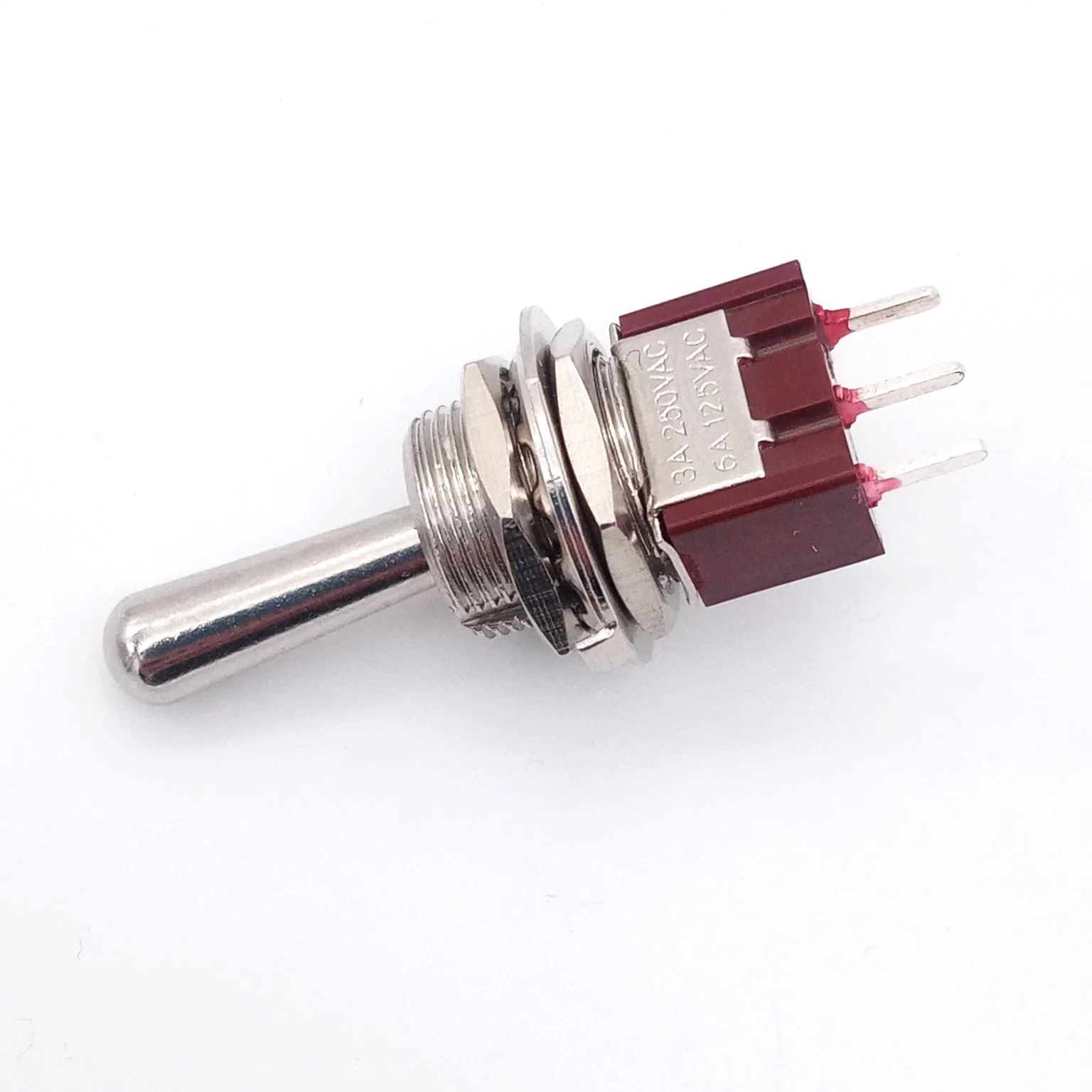 Mts-102 12mm 3 Pin 2 Way on on Self-Locking Toggle Switch