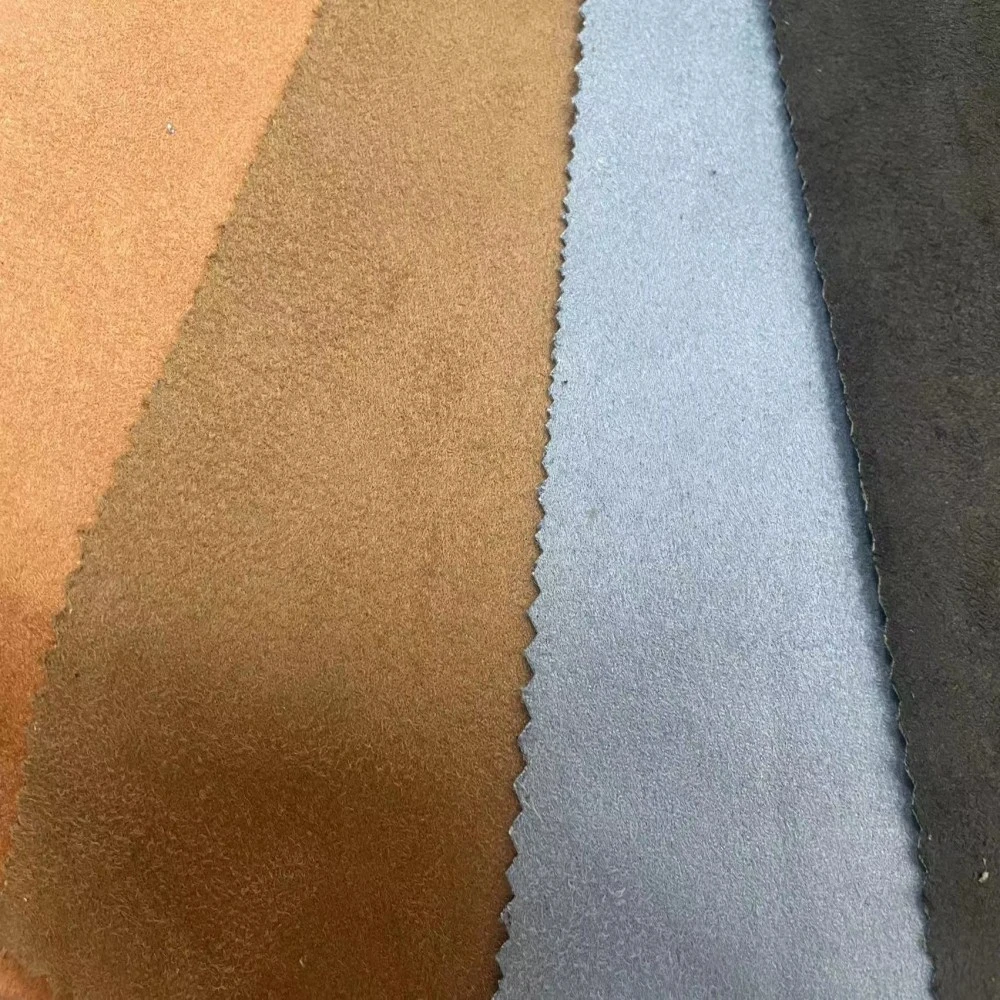 Suede Composite Cotton Polyester Fabric for Shoes Coat Fabric