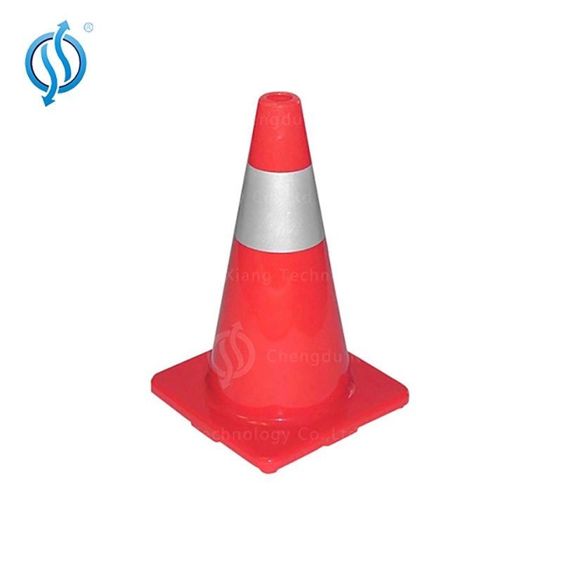 50cm Rouge Orange Sécurité routière PVC trafic cône