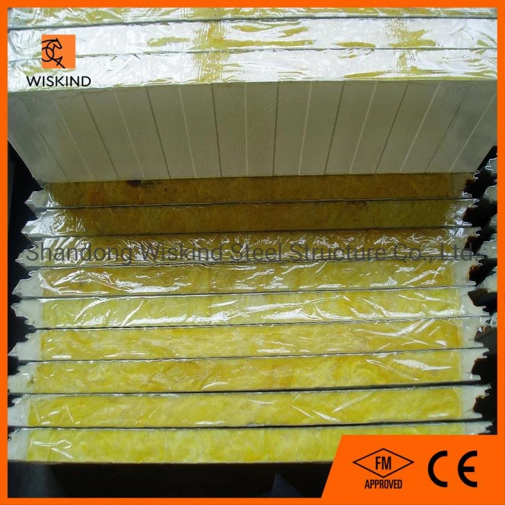 Fire Resistance Sound Absorption Glass Wool Rock Wool Composite Board for Warehouse Construction