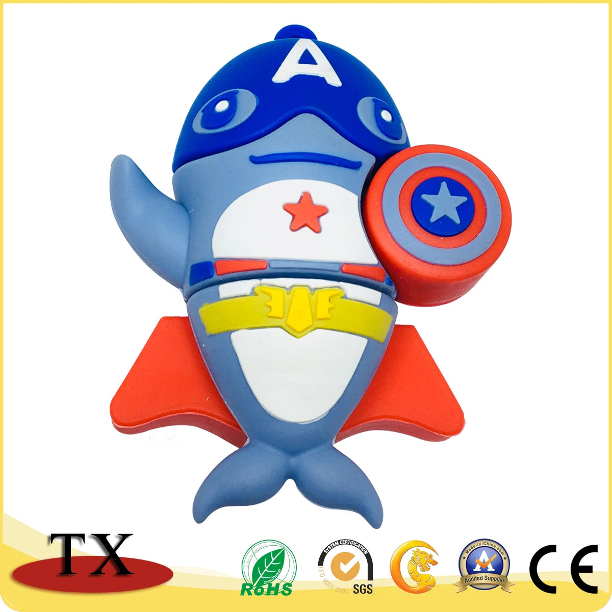 Cartoon PVC Flash Memory Customized Gift Flash Drive USB