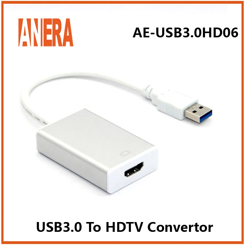 Anera Driver gratuitos de venda quente macho USB 3.0 para HDMI Conversor fêmea para cabo de vídeo do adaptador de vídeo do PC Laptop