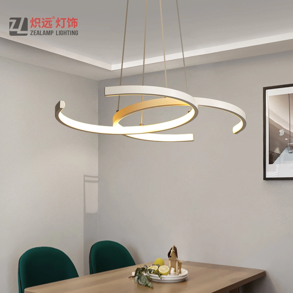 Rings Aluminium Acrylic Hanging Pendant Lamp LED