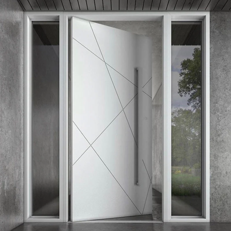 Taille en gros Entrée principale de la maison Extérieur Porte pivotante en aluminium blindée à l'épreuve des balles Design Prix