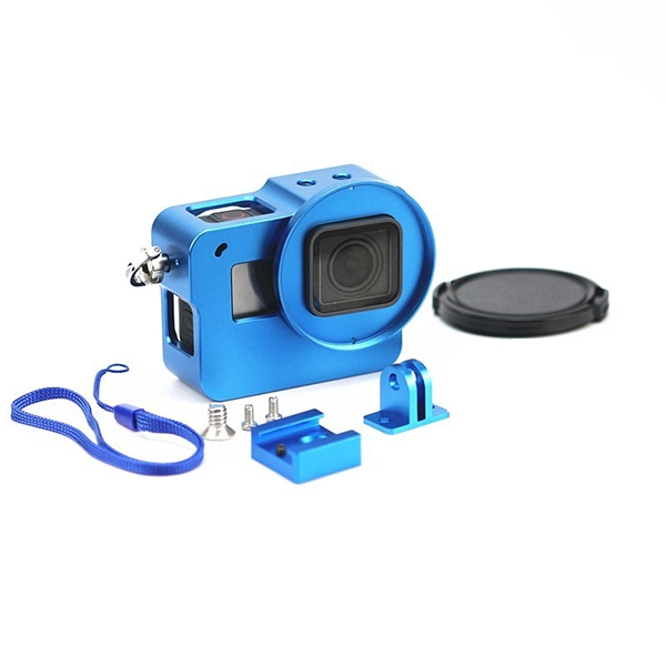 Made in China CNC Machining Parts Custom Gopro Hero 4 Session Accessories Aluminum Alloy Lens Case Glass Lenses Sports Camcorder Cases