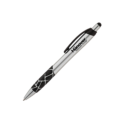 Promotion Gift Fashion Design Metal Dual Function Geometric Desig Pen with Stylus/Stylus Ball Pen/Stylus Ballpoint Pen