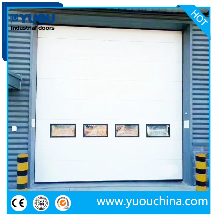 Industrial Automatic Electrical High Lifting Overhead Sectional Door for Cold Storage