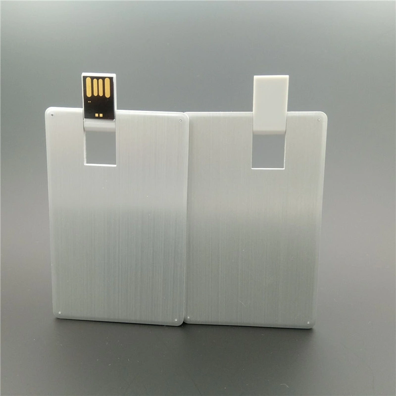 Swivel Card Shape USB Stick Metal Aluminum Memory Card 4G 8g 16g 32g 64G 128g Advertising Gift Promotional Items