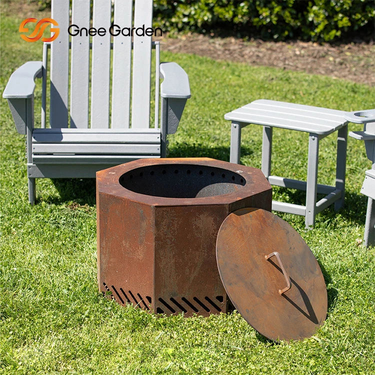 Customized Corten Steel Garden Decoration Metal Fire Pit