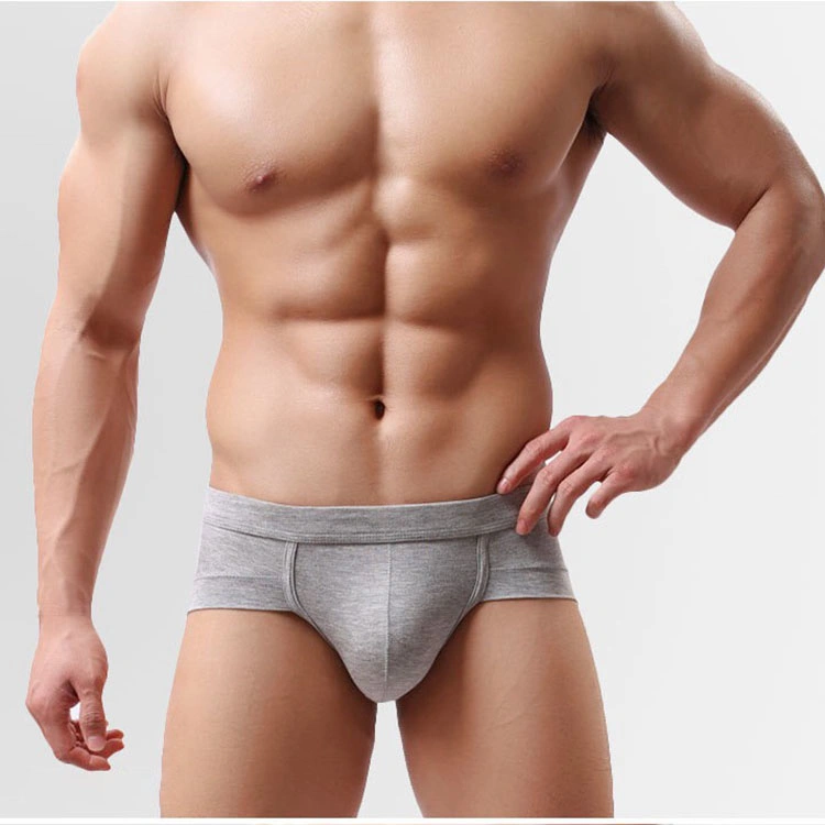 Cotton Melange Striated Male Boxer Briefs