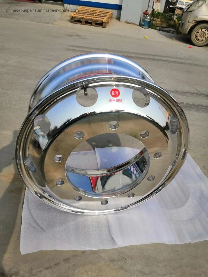 19.5" Inch Machined/Polished Forged Magnesium Aluminum Alloy Light Truck Bus Trailer Wheels Rim and Steel Wheel Rims 19.5X6.00 19.5*6.75(6/8/10 Holes) with Tyre