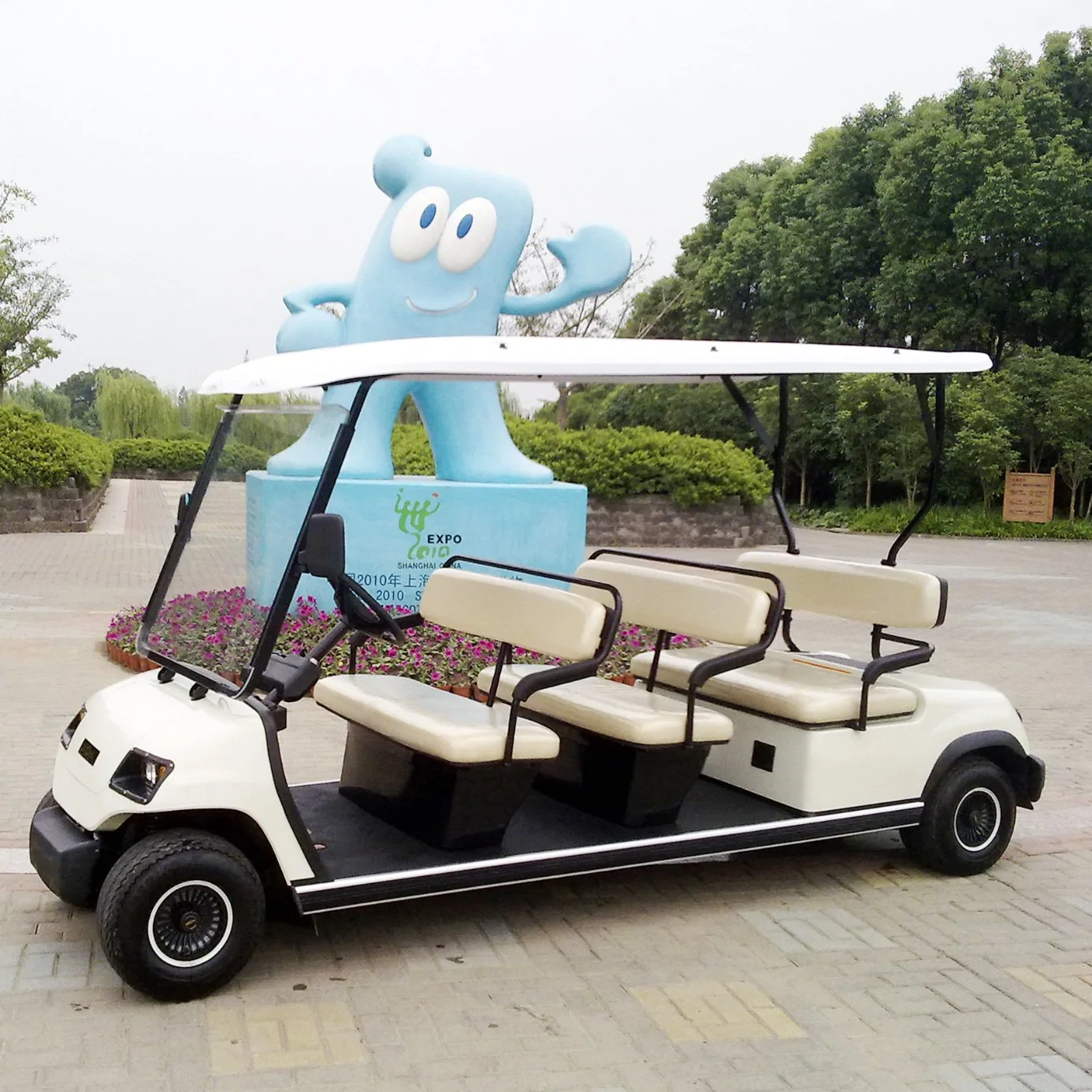 Strong Power Lithium Battery Comfortable Leather Seat 11 Seaters Electric Sightseeing Car (LT-A8)