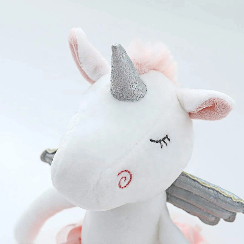 En Stock en fábrica Super Soft y lindo bebé Peluches hechos a mano Niña Ángel vestido de juguetes de peluche unicornio
