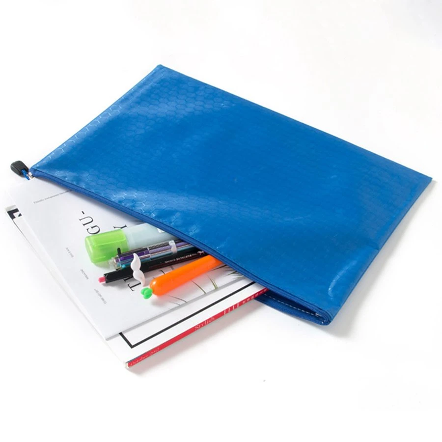 Bolsa de nylon con cremallera para documentos y artículos de escritorio