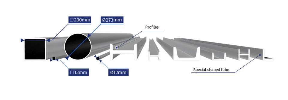 Máquina de Corte a laser com tubo de Chucks digitais a laser HSG de 3000 a 6000 W Raycus Fonte de alimentação