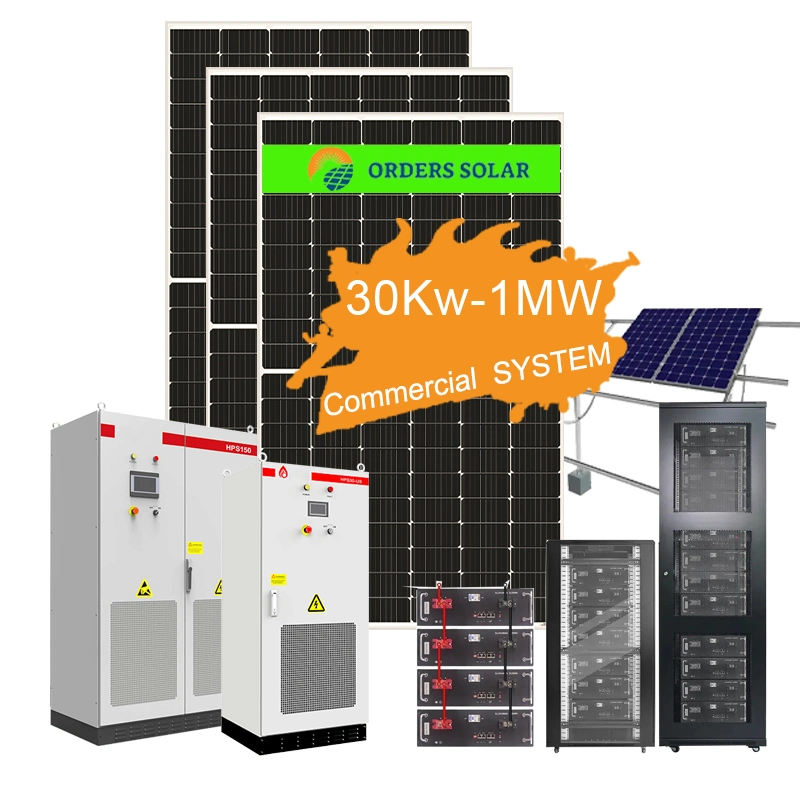 Los pedidos de China la parte superior del sistema de cuadrícula de 30kw de energía solar híbrida de 50 kVA sistema Inverter con pilas.