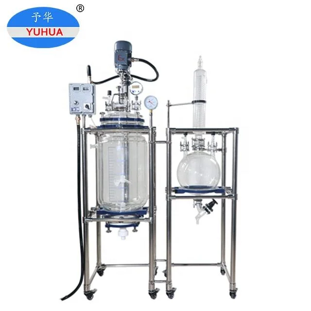 Yuhua 10L 20L 50L Lab Chemical Filter Glass Reactor Crystallization Reactor