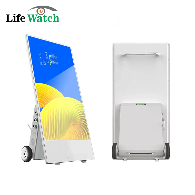 Outdoor Water-Proof IP65 Built-in Battery Portable LCD Digital Poster Kiosk Digital Menu Boards LED Display Commercial Advertising Display