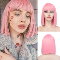 Por atacado curto ajustável Bob Virgin resistência ao calor curto cabelo sintético Wigs