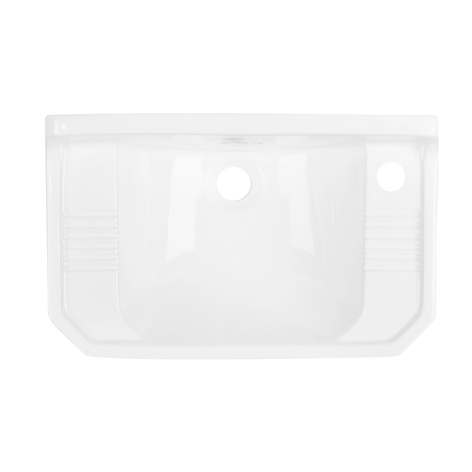 Bathroom Lavatory Sanitary Ware Ceramic Cloakroom Glassy White Rectangle Wall Mount Furniture