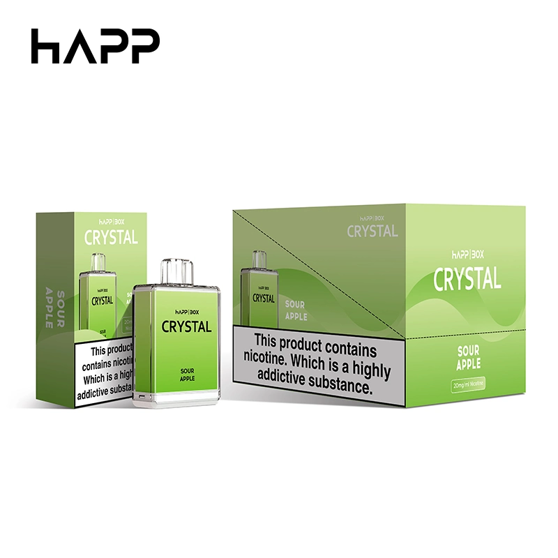 Caixa Happ 20mg do sal de nicotina dos cigarros e a bobina de malha 600borlas para melhor e cigarro 2ml 500mAh Vape Cigarro eléctrico