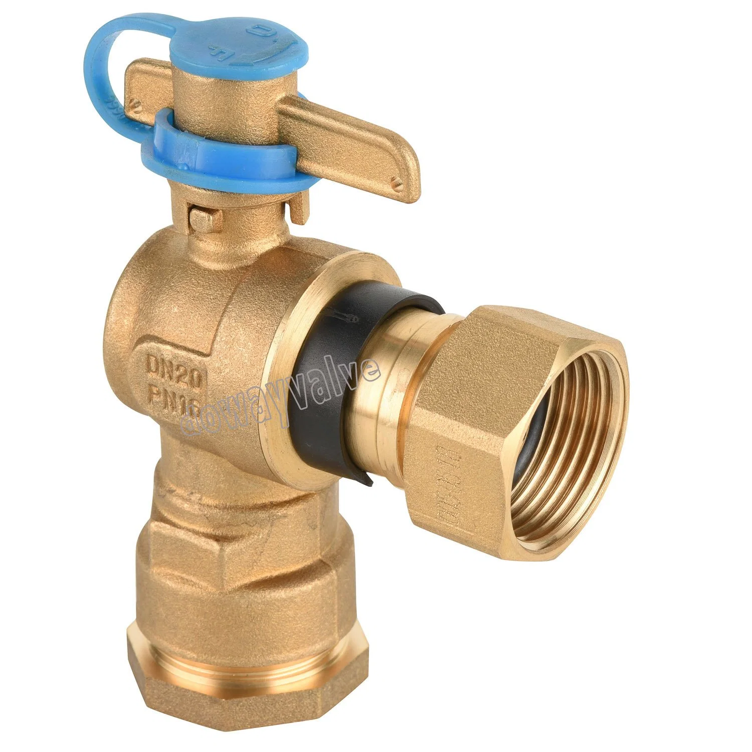 Factory Angle Lockable Water Ball Valve with PE Couplings