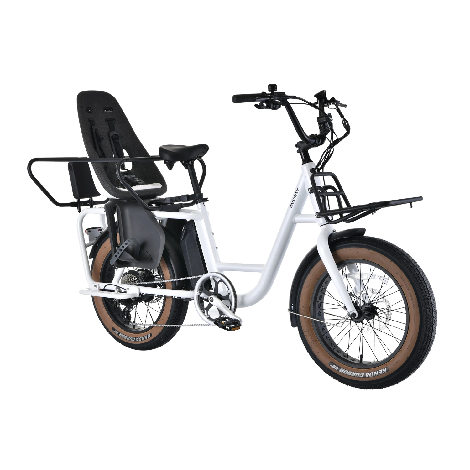 UTI 500W 48V 20" White Mini Electric Cargo Ebike