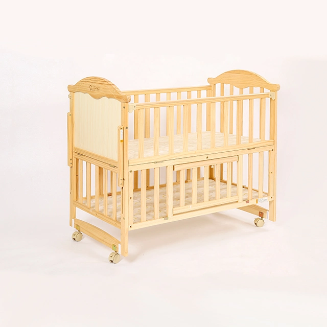 Multi-Function Design Wooden Baby Cradle-Wood Cot Baby Swing Bed