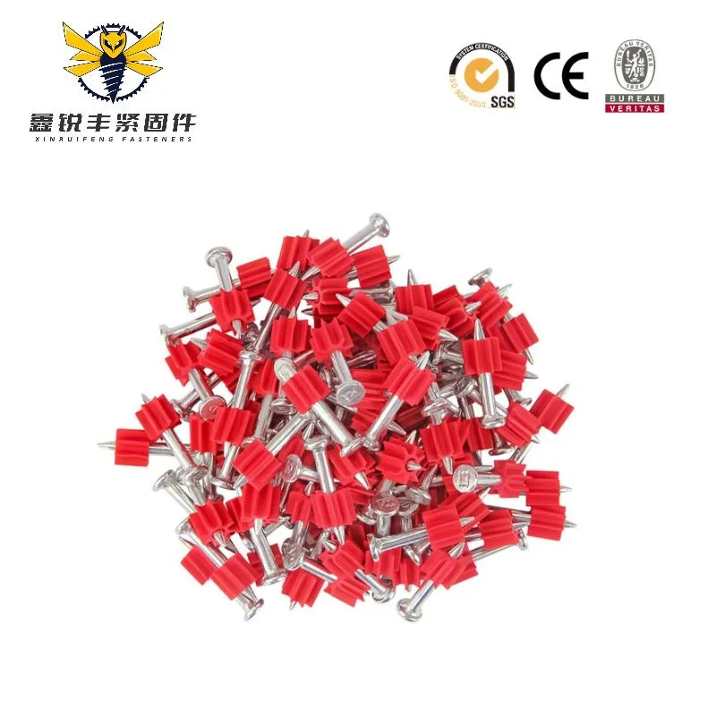 Hot Sale Pd Drive Pin Shooting Nail with Red Plastic Used for Actuated Fastening Tool Steel Nail Decoration Nail Shooting Nail