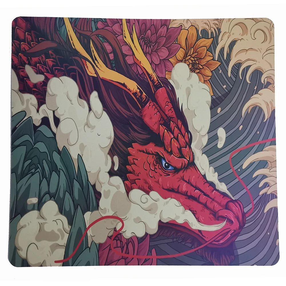 Custom Rainbow Color Printing Effect Glass Film Coated Computer Laptop Premium Liquid Proof Gaming Mouse Pad