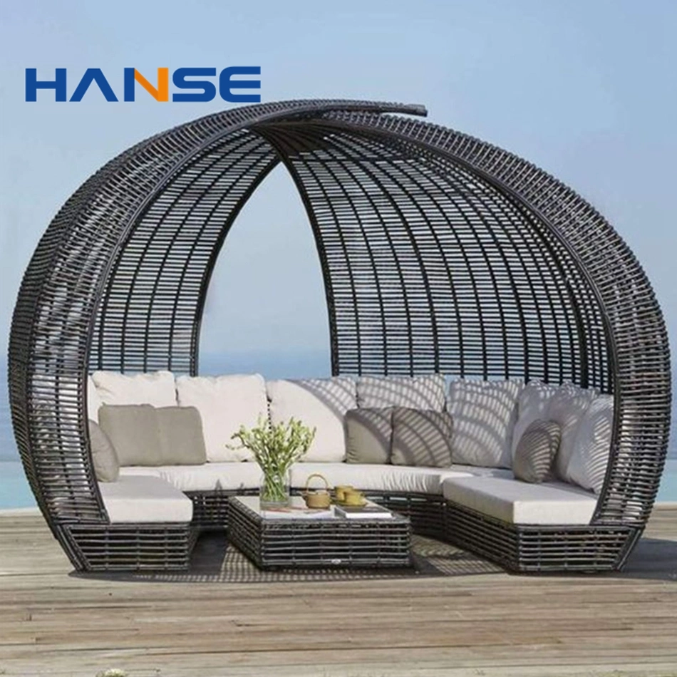 Hotel Terrace Leisure Outdoor Furniture Corner Sofa Set Rattan Rattan Garden Sofa