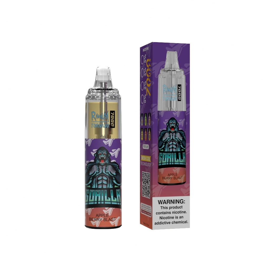 Туфли Tornado 7000 E-Cig Puff бар Wape подгузник Electric Hookah Randm E-Liquid E Электронный одноразовый пригарный приставку опорожните форму