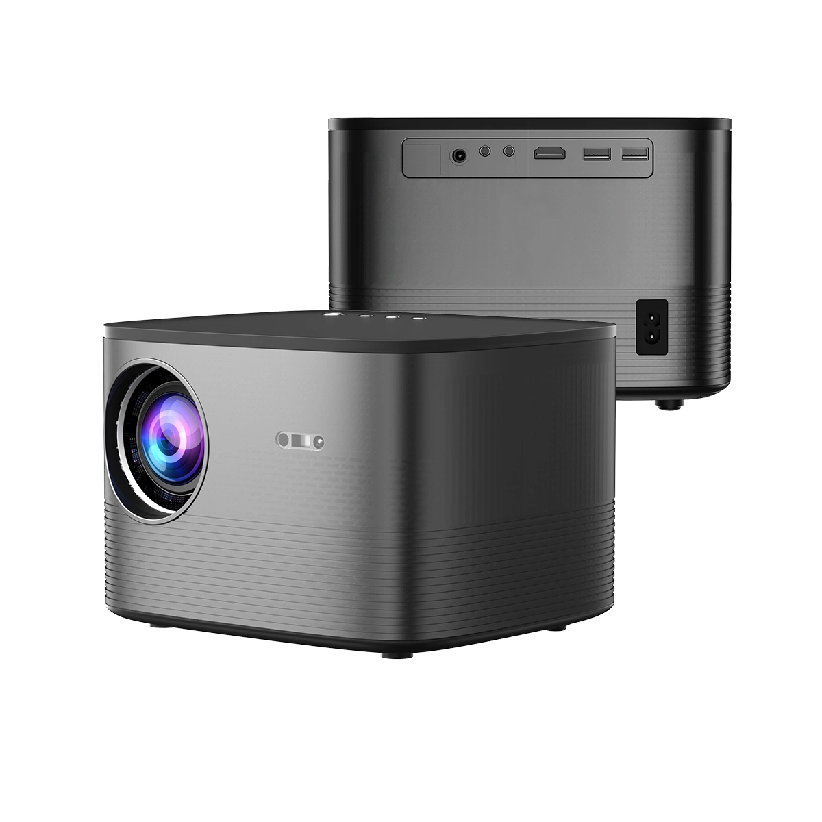 Altavoz estéreo proyector FHD Android 10,0 compatible con pantalla 4K de 1920 x 1080p Dispositivos Video Proyector Home Theater System Mob