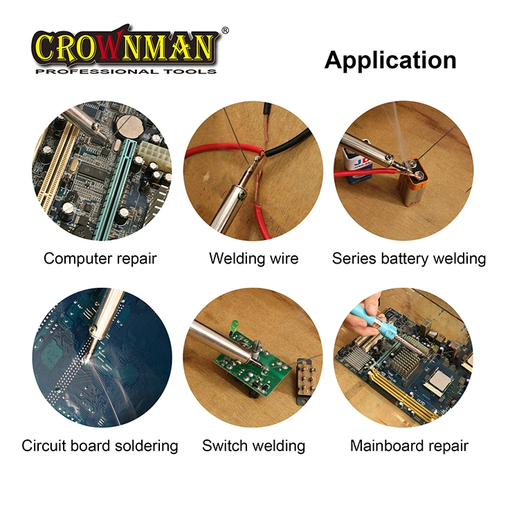 Crownman Electric Tools, 40W/60W/80W Electric Soldering Iron with Soft Rubber Handle